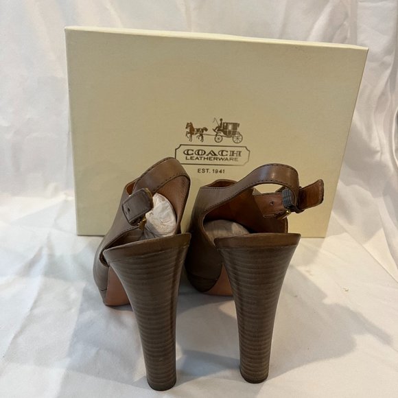Coach Milk Chocolate Color, Brina Heels - Picture 3 of 4